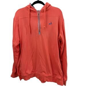 Cuffys of Cape Cod Women’s 1/4 Zip Sweatshirt Coral Beachy Nautical Resortwear
